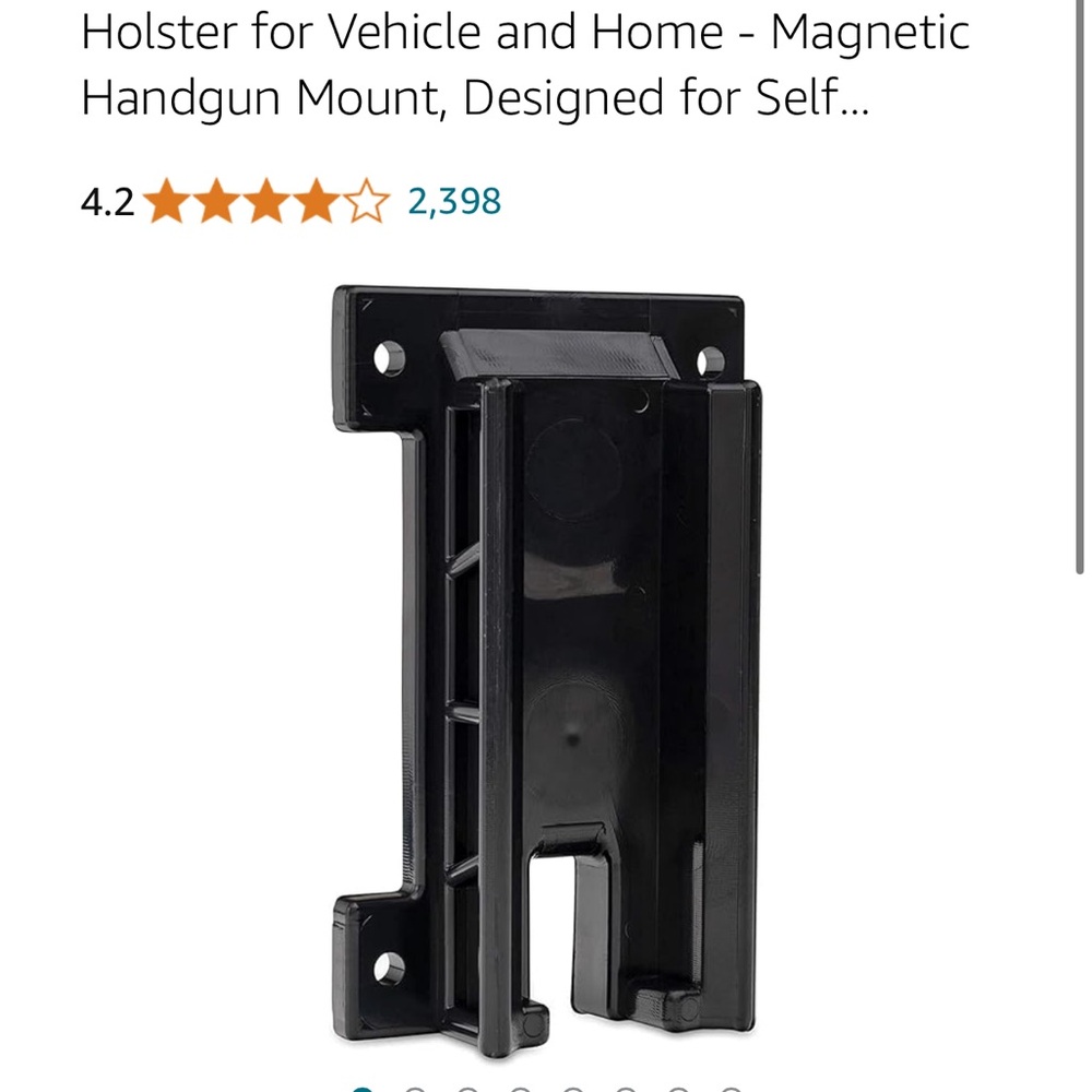 Black Magnetic Handgun Mount